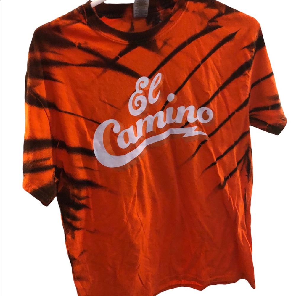 El Camino script double sided Tee T-Shirt Tiger Face Med
